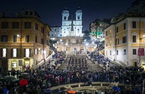 banda polizia piazza spagna